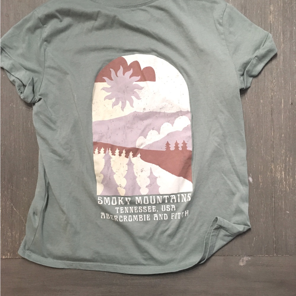 Abercrombie kids green graphic tee 13/14